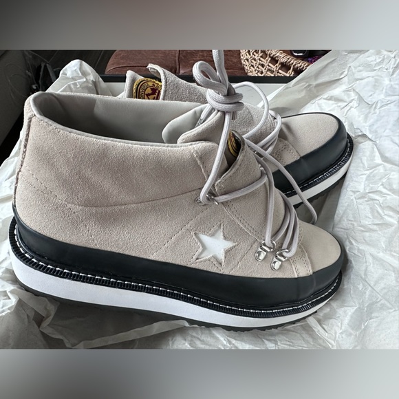 CONVERSE One Star Fleece Lined Hiker, Papyrus/Black, Size 10.5 - Picture 3 of 10